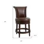 25 Inch Dark Brown Swivel Counter Height Bar Stool With Footrest 14 25 Inch Dark Brown Swivel Counter Height Bar Stool With Footrest