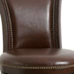 25 Inch Dark Brown Swivel Counter Height Bar Stool With Footrest 12 25 Inch Dark Brown Swivel Counter Height Bar Stool With Footrest