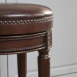 26-Inch Brown Faux Leather Swivel Backless Counter Height Bar Stool 15 26-Inch Brown Faux Leather Swivel Backless Counter Height Bar Stool