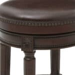 26-Inch Brown Faux Leather Swivel Backless Counter Height Bar Stool 12 26-Inch Brown Faux Leather Swivel Backless Counter Height Bar Stool