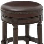 26-Inch Brown Faux Leather Swivel Backless Counter Height Bar Stool 13 26-Inch Brown Faux Leather Swivel Backless Counter Height Bar Stool