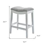 26 Inch Gray and White Backless Counter Height Bar Stool 16 26 Inch Gray and White Backless Counter Height Bar Stool