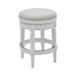 26” White Wood Backless Swivel Counter Height Bar Stool 10 26” White Wood Backless Swivel Counter Height Bar Stool