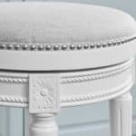 26” White Wood Backless Swivel Counter Height Bar Stool 14 26” White Wood Backless Swivel Counter Height Bar Stool