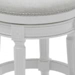 26” White Wood Backless Swivel Counter Height Bar Stool 12 26” White Wood Backless Swivel Counter Height Bar Stool
