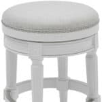 26” White Wood Backless Swivel Counter Height Bar Stool 13 26” White Wood Backless Swivel Counter Height Bar Stool