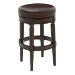 31-Inch Brown Faux Leather Swivel Backless Bar Stool 9 31-Inch Brown Faux Leather Swivel Backless Bar Stool