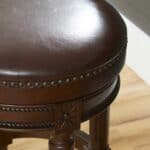 31-Inch Brown Faux Leather Swivel Backless Bar Stool 12 31-Inch Brown Faux Leather Swivel Backless Bar Stool