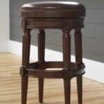 31-Inch Brown Faux Leather Swivel Backless Bar Stool 13 31-Inch Brown Faux Leather Swivel Backless Bar Stool