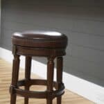 31-Inch Brown Faux Leather Swivel Backless Bar Stool 14 31-Inch Brown Faux Leather Swivel Backless Bar Stool