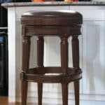 31-Inch Brown Faux Leather Swivel Backless Bar Stool 10 31-Inch Brown Faux Leather Swivel Backless Bar Stool