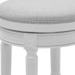 26" Gray Swivel Backless Bar Stool with Nailhead Trim 14 26" Gray Swivel Backless Bar Stool with Nailhead Trim