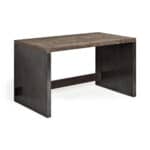 Dark Brown and Gray Industrial Writing Desk With Metal Base 15 Dark Brown and Gray Industrial Writing Desk With Metal Base