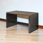 Dark Brown and Gray Industrial Writing Desk With Metal Base 10 Dark Brown and Gray Industrial Writing Desk With Metal Base
