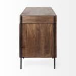Medium Brown Industrial Writing Desk With Drawers and Shelves 13 Medium Brown Industrial Writing Desk With Drawers and Shelves