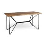 Live Edge Acacia Wood Writing Desk With Matte Black Base 15 Live Edge Acacia Wood Writing Desk With Matte Black Base