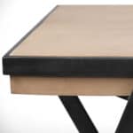 Modern Brown and Black Writing Desk with Storage Drawer