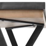 Modern Brown and Black Writing Desk with Storage Drawer