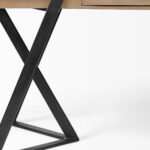 Modern Brown and Black Writing Desk with Storage Drawer
