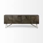 Dark Brown Solid Wood Sideboard with Shelves and Four Doors 12 Dark Brown Solid Wood Sideboard with Shelves and Four Doors