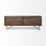 Dark Brown Solid Wood Sideboard with Shelves and Four Doors 14 Dark Brown Solid Wood Sideboard with Shelves and Four Doors