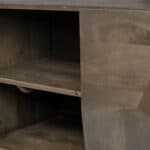 Dark Brown Solid Wood Sideboard with Shelves and Four Doors 16 Dark Brown Solid Wood Sideboard with Shelves and Four Doors