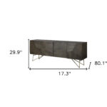Dark Brown Solid Wood Sideboard with Shelves and Four Doors 18 Dark Brown Solid Wood Sideboard with Shelves and Four Doors