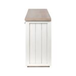 Brown and White Solid Wood Farmhouse Sideboard with Four Doors 16 Brown and White Solid Wood Farmhouse Sideboard with Four Doors
