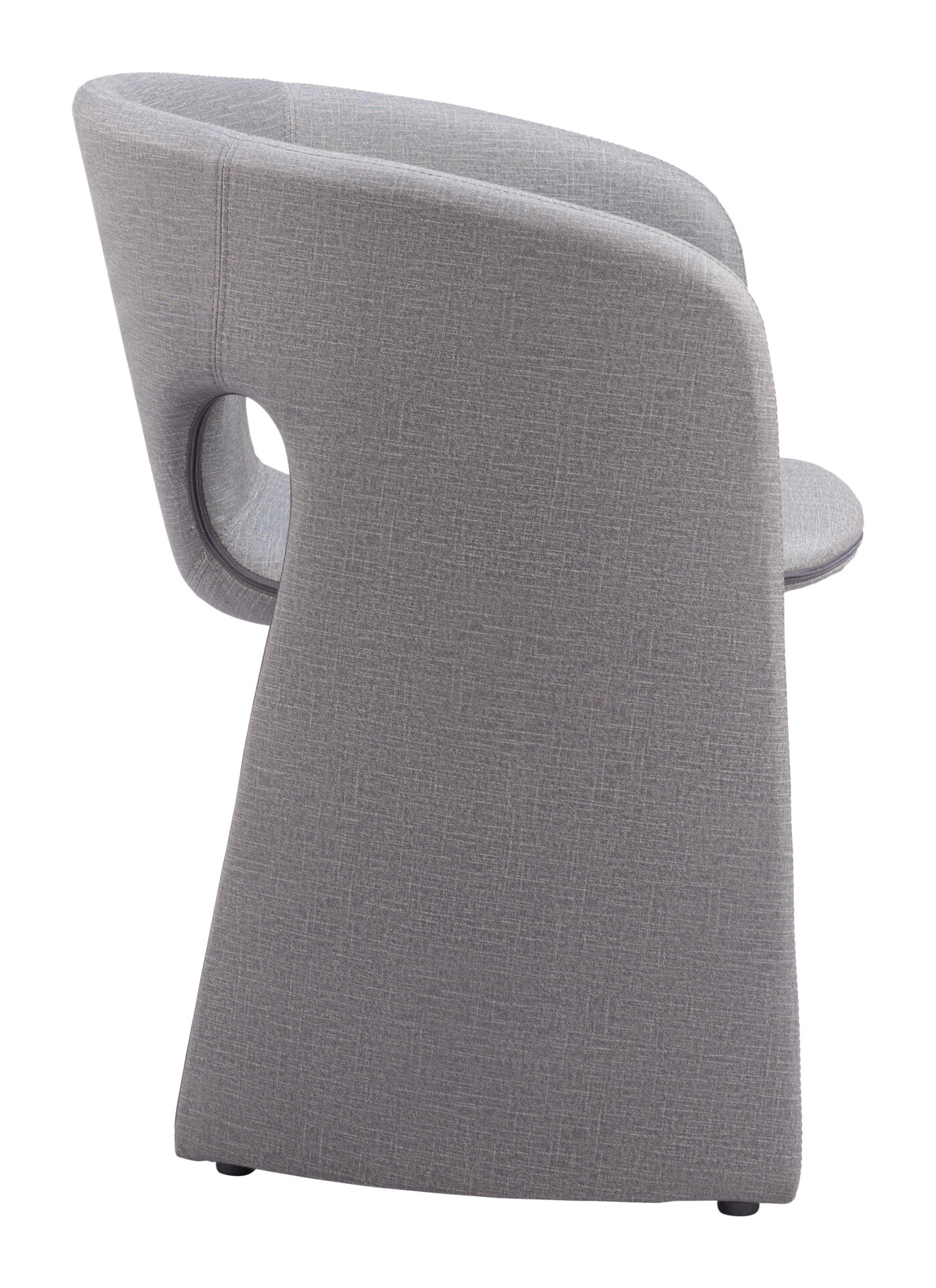 Slate Gray Dining Chair with Steel Frame and Vinyl Upholstery 2 Slate Gray Dining Chair with Steel Frame and Vinyl Upholstery - Image 2