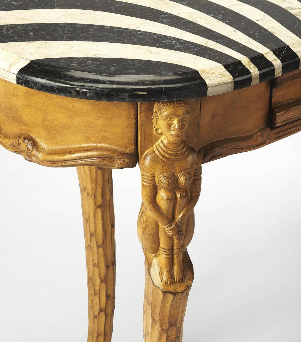 Exotic Zebra Black and White Curved Writing Desk 5 Exotic Zebra Black and White Curved Writing Desk - Image 5