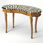 Exotic Zebra Black and White Curved Writing Desk 10 Exotic Zebra Black and White Curved Writing Desk