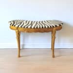 Exotic Zebra Black and White Curved Writing Desk 8 Exotic Zebra Black and White Curved Writing Desk