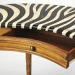 Exotic Zebra Black and White Curved Writing Desk 13 Exotic Zebra Black and White Curved Writing Desk