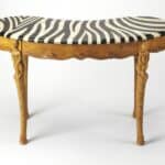 Exotic Zebra Black and White Curved Writing Desk 9 Exotic Zebra Black and White Curved Writing Desk