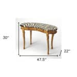Exotic Zebra Black and White Curved Writing Desk 14 Exotic Zebra Black and White Curved Writing Desk