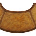 48 Inch Crescent Shape Leather Top Writing Desk 9 48 Inch Crescent Shape Leather Top Writing Desk