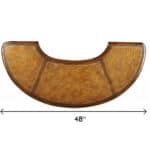 48 Inch Crescent Shape Leather Top Writing Desk 14 48 Inch Crescent Shape Leather Top Writing Desk