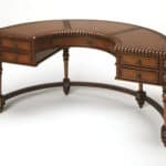 Dark Brown Solid Wood Kidney Writing Desk 60 Inch 5 Dark Brown Solid Wood Kidney Writing Desk 60 Inch