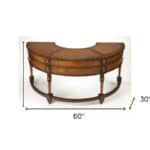 Dark Brown Solid Wood Kidney Writing Desk 60 Inch 6 Dark Brown Solid Wood Kidney Writing Desk 60 Inch