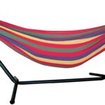 Tropical Stripe Two Person Hammock With Stand