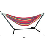 Tropical Stripe Two Person Hammock With Stand