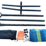 Blue And Green Stripe Two Person Hammock With Stand