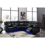 Black Polyester Blend Power Reclining L Shaped Corner Sectional 13 Black Polyester Blend Power Reclining L Shaped Corner Sectional