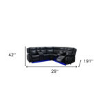 Black Polyester Blend Power Reclining L Shaped Corner Sectional 14 Black Polyester Blend Power Reclining L Shaped Corner Sectional