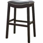 31-Inch Gray and Espresso Backless Faux Leather Bar Stool 10 31-Inch Gray and Espresso Backless Faux Leather Bar Stool