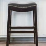 31-Inch Gray and Espresso Backless Faux Leather Bar Stool 9 31-Inch Gray and Espresso Backless Faux Leather Bar Stool