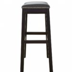 31-Inch Gray and Espresso Backless Faux Leather Bar Stool 11 31-Inch Gray and Espresso Backless Faux Leather Bar Stool