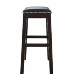 26-Inch Black and Espresso Backless Solid Wood Bar Stool 12 26-Inch Black and Espresso Backless Solid Wood Bar Stool