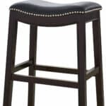 26-Inch Black and Espresso Backless Solid Wood Bar Stool 14 26-Inch Black and Espresso Backless Solid Wood Bar Stool