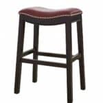 26 Inch Dark Red and Espresso Backless Counter Height Bar Stool 11 26 Inch Dark Red and Espresso Backless Counter Height Bar Stool